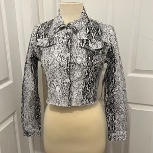 NWT FN snakeprint cropped jacket